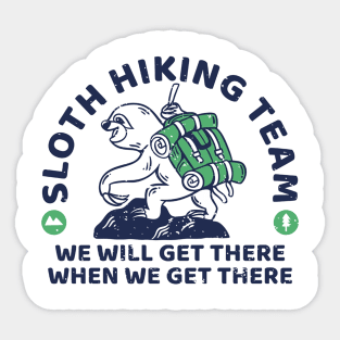 Sloth Hiking Team Sticker